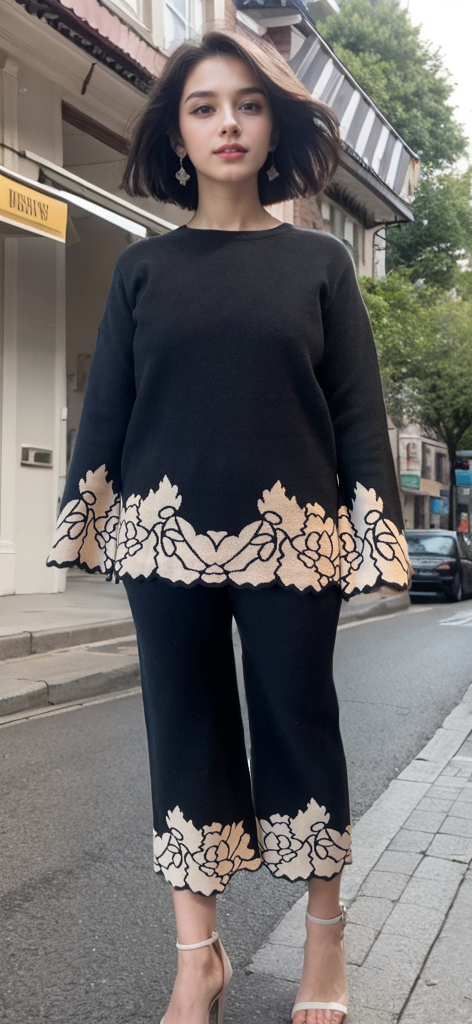 WOOLLEN SCALLOP CO ORD KAC10