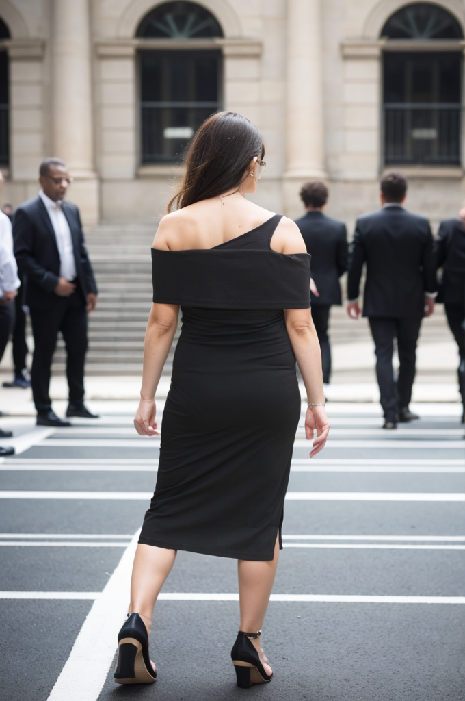 BLACK ONE SHOULDER DRESS NC 10