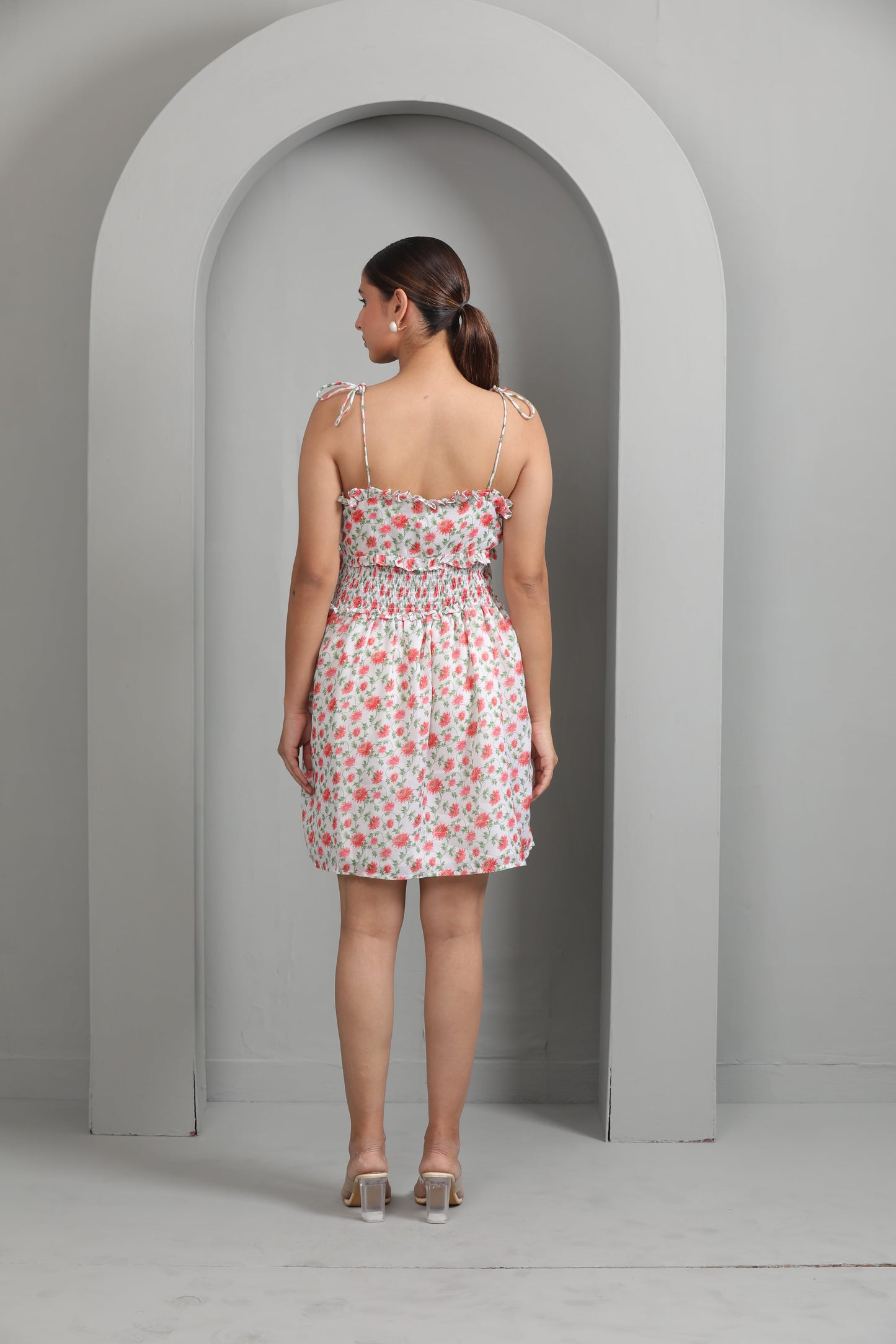 FRONT BOW COTTON DRESS