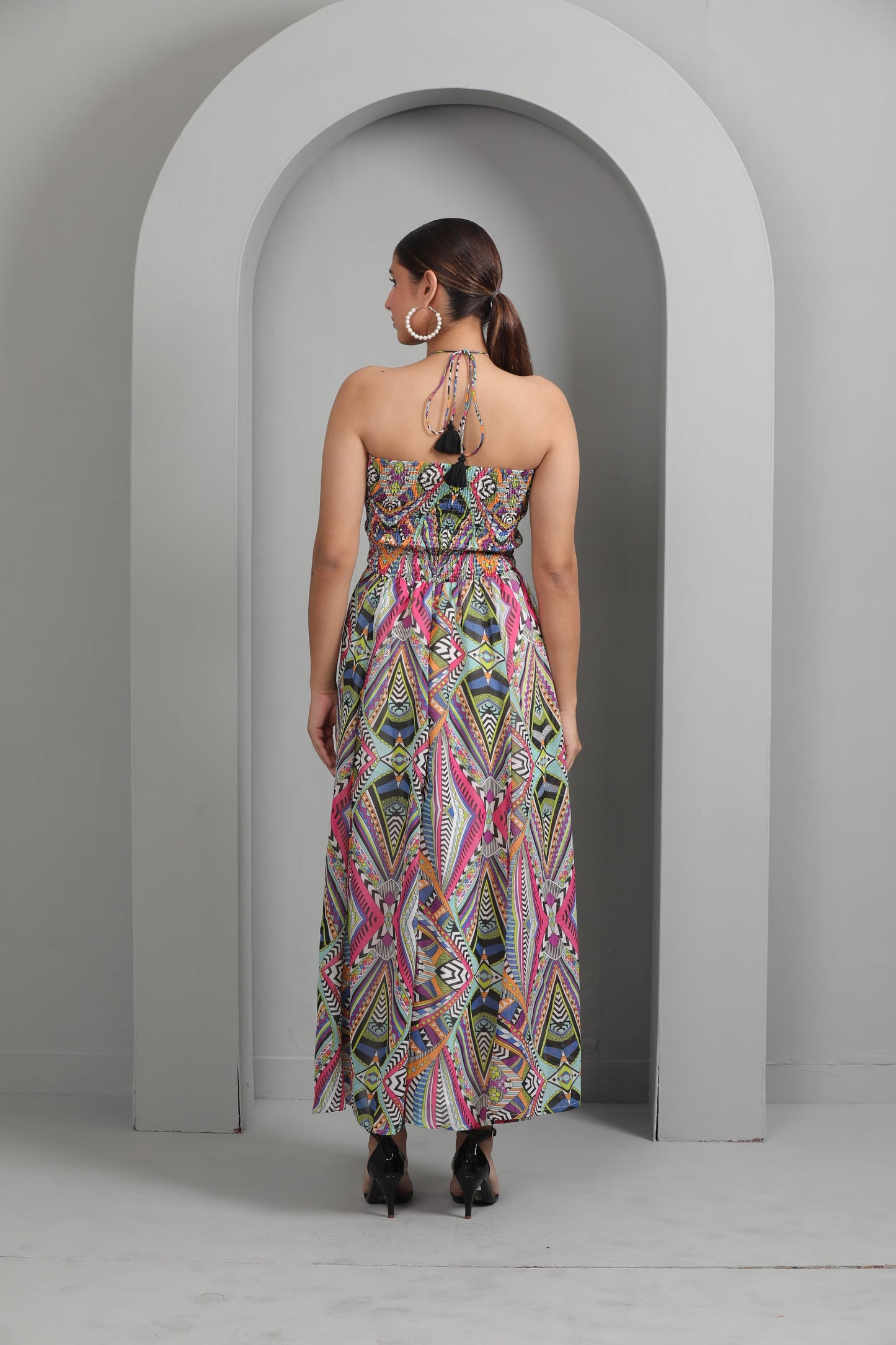 VIBRANT OFF SHOULDER GOWN