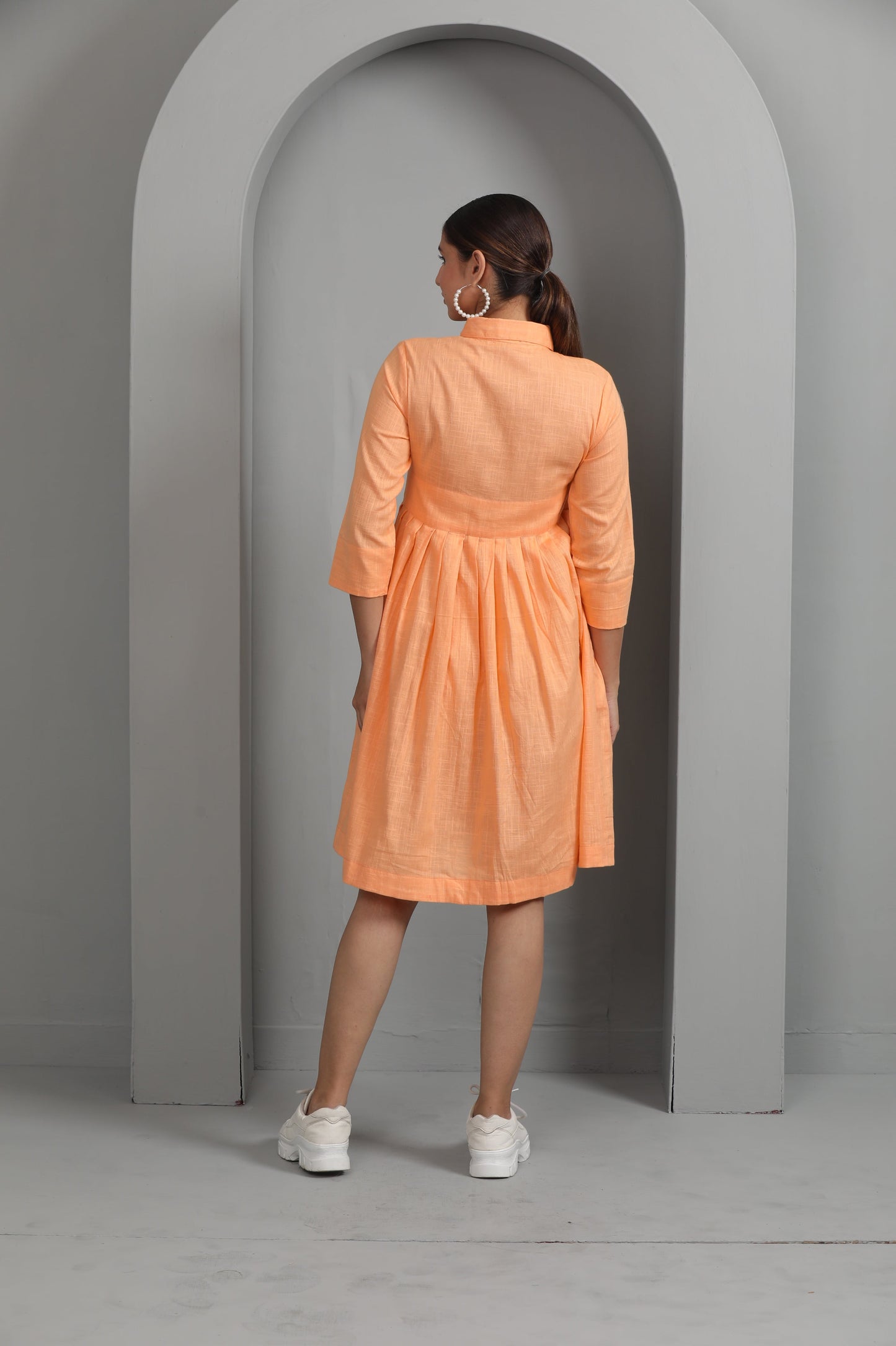 COTTON PEACH DRESS