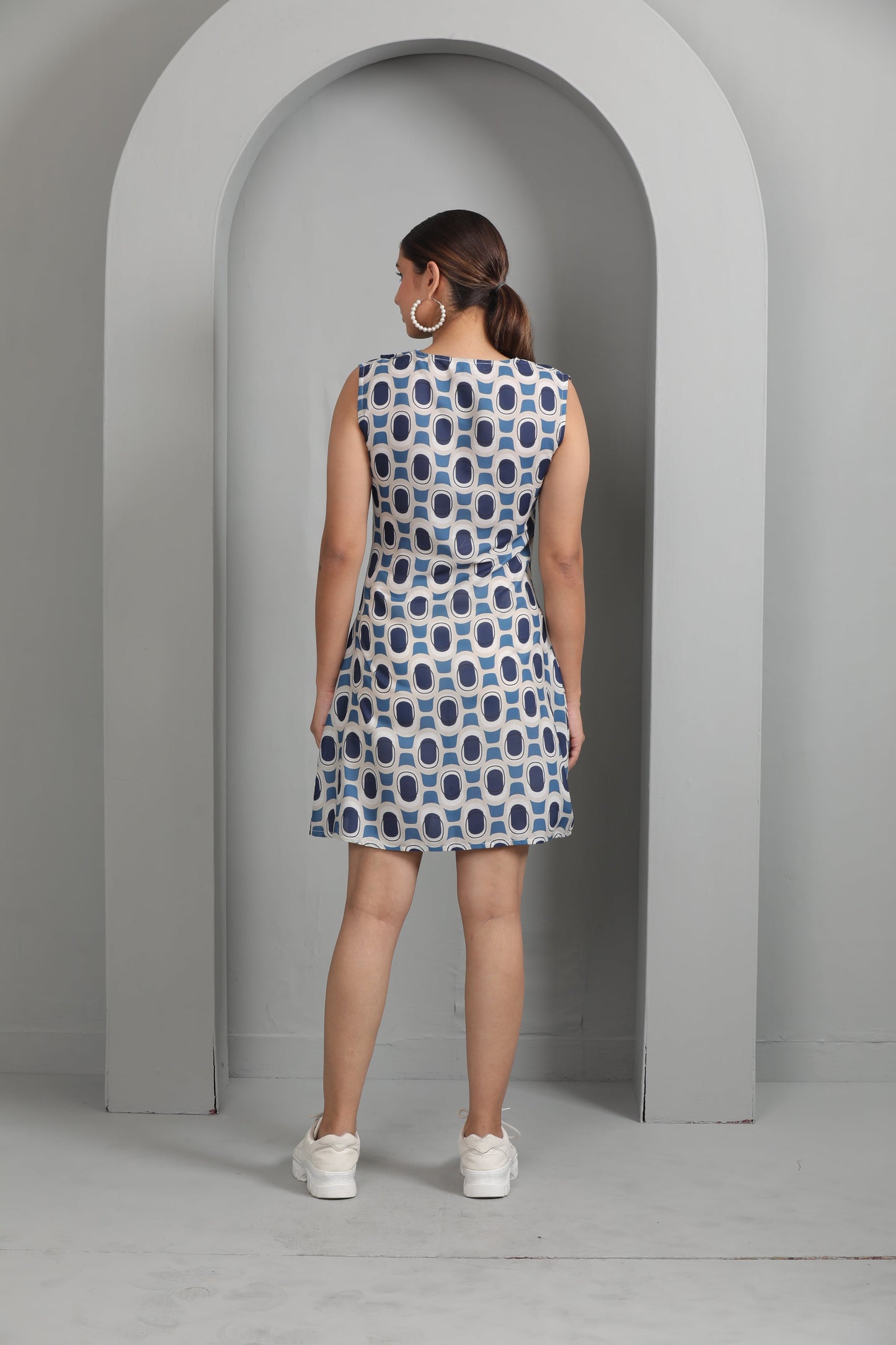 SIDE BUTTON COTTON DRESS