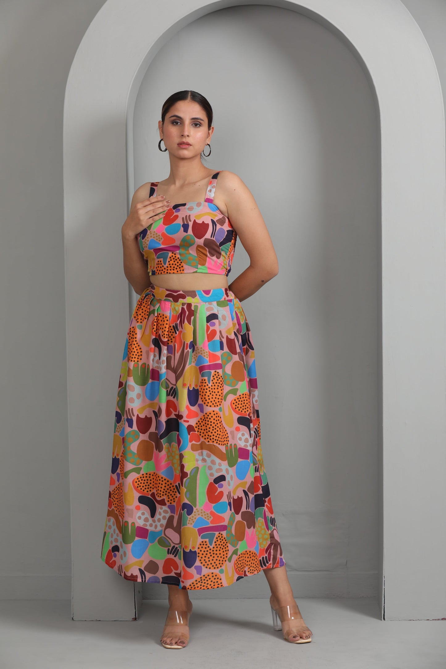 CROP TOP AND SKIRT CO ORD SET