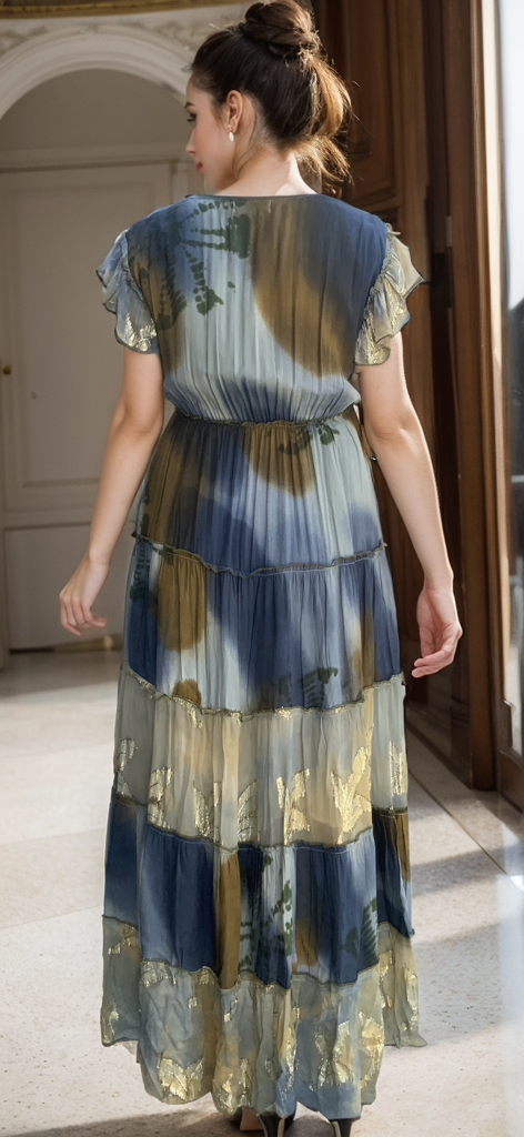 BLUE TIE & DYE DRESS BST 08