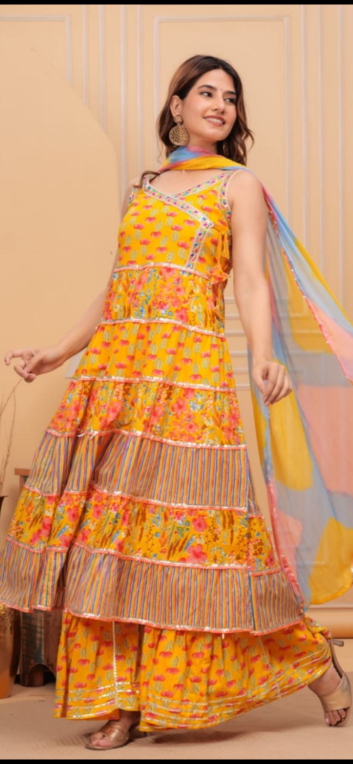 YELLOW SHARARA KH10