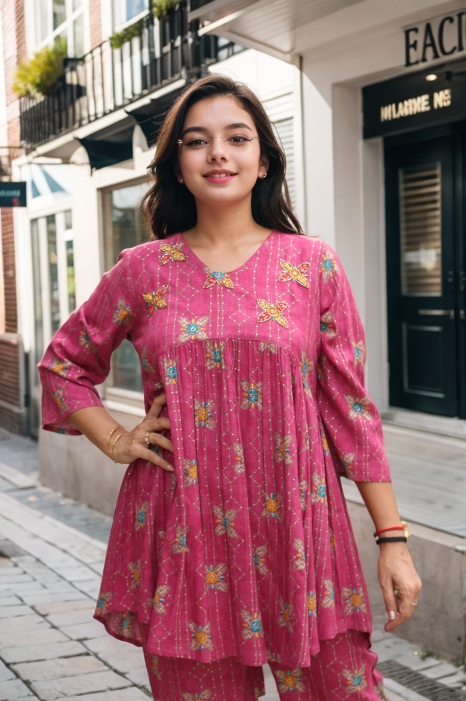 PINK EMB CO ORD SD 410