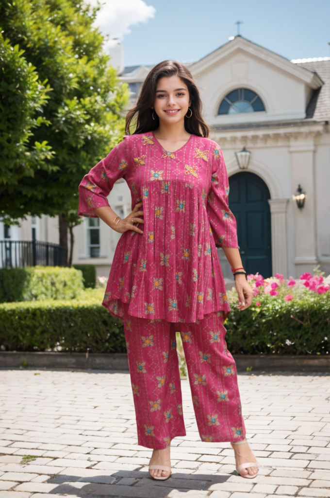 PINK EMB CO ORD SD 410