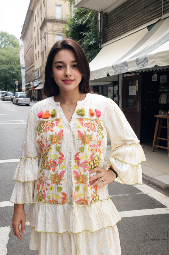 CREAM SHORT DRESS BST 5