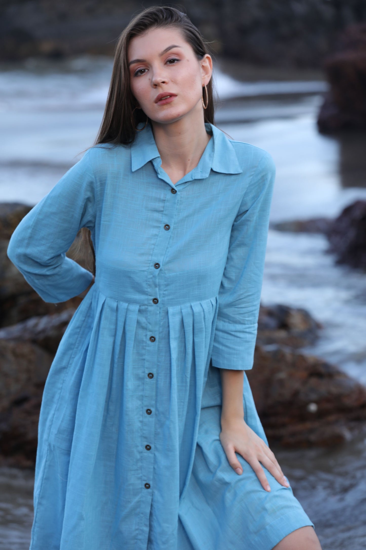 BLUE FLEX DRESS