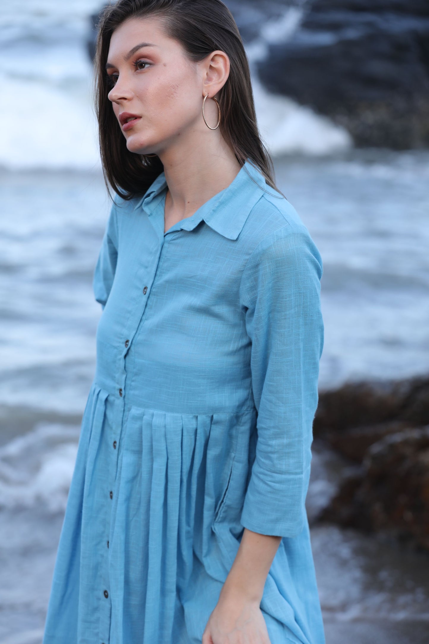 BLUE FLEX DRESS