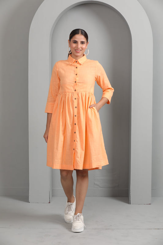 COTTON PEACH DRESS