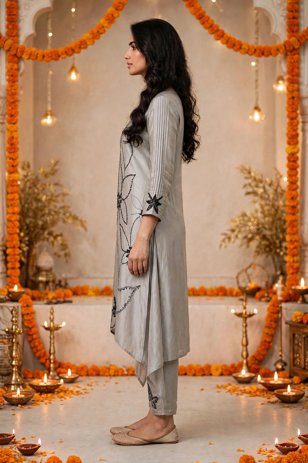 Grey Emb Co-ord FAC 5
