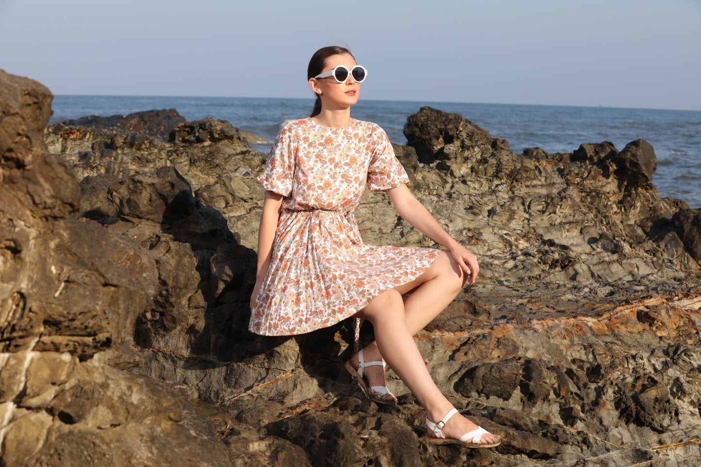 WHITE FLORAL DRESS